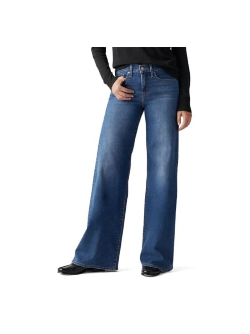 Levi's 318 Shaping Wide-Leg Mid Rise Jeans